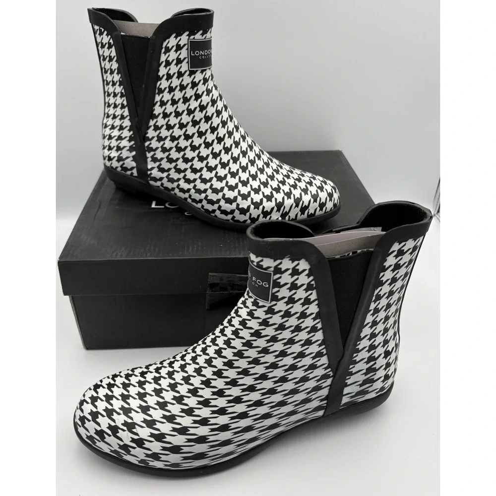 Women's London Fog Piccadilly Rain Boots Sz 8m